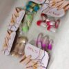 G-Nail Mirror Polish 10 Different size Fake Nails with Design Short Full Cover False Nail Tips for Women Girls Finger Nails Decor With Glue (KP-8040) (Design May Very) - Image 2