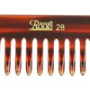 Roots Wide Teeth Comb for Wavy/Curly Medium Length Hair and Shampoo Use (Brown) No.28